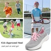 image:imageStelle Girls Tennis Shoes with SlipOn Kids Running ShoesLight Grey