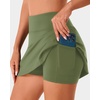 image:imageStelle Tennis Skirts for Women Ruffle Athletic Golf Skorts with PocketArmy Green