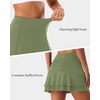 image:imageStelle Tennis Skirts for Women Ruffle Athletic Golf Skorts with PocketArmy Green