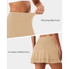 image:imageStelle Tennis Skirts for Women Ruffle Athletic Golf Skorts with PocketKhaki