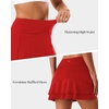 image:imageStelle Tennis Skirts for Women Ruffle Athletic Golf Skorts with PocketRed