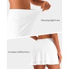 image:imageStelle Tennis Skirts for Women Ruffle Athletic Golf Skorts with PocketWhite