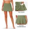 image:imageStelle Women Tennis Skirt High Waisted Athletic Golf Skorts with PocketsArmy Green