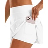 image:imageStelle Women Tennis Skirt High Waisted Athletic Golf Skorts with PocketsAwhite