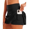 image:imageStelle Women Tennis Skirt High Waisted Athletic Golf Skorts with PocketsBlack