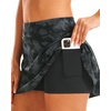 image:imageStelle Women Tennis Skirt High Waisted Athletic Golf Skorts with PocketsBlackgrey Camo