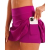 image:imageStelle Women Tennis Skirt High Waisted Athletic Golf Skorts with PocketsFuchsia