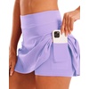 image:imageStelle Women Tennis Skirt High Waisted Athletic Golf Skorts with PocketsLilac