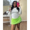 image:imageStelle Women Tennis Skirt High Waisted Athletic Golf Skorts with PocketsLime Green