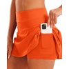 image:imageStelle Women Tennis Skirt High Waisted Athletic Golf Skorts with PocketsOrange