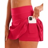 image:imageStelle Women Tennis Skirt High Waisted Athletic Golf Skorts with PocketsRaspberry