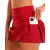 image:imageStelle Women Tennis Skirt High Waisted Athletic Golf Skorts with PocketsRed