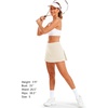 image:imageStelle Women Tennis Skirt High Waisted Athletic Golf Skorts with PocketsWhite Beige
