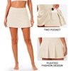 image:imageStelle Women Tennis Skirt High Waisted Athletic Golf Skorts with PocketsWhite Beige