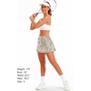 image:imageStelle Women Tennis Skirt High Waisted Athletic Golf Skorts with PocketsWhite Cheetah
