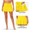 image:imageStelle Women Tennis Skirt High Waisted Athletic Golf Skorts with PocketsYellow