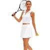 image:imageStelle Womens ALine Tennis Skort with Built in Shorts for Golf SportsWhite