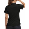image:imageStelle Womens Golf Polo Shirts V Neck UPF50 Quick Dry Business Casual TopsBlack