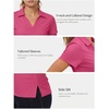 image:imageStelle Womens Golf Polo Shirts V Neck UPF50 Quick Dry Business Casual TopsDreamhouse Pink