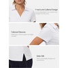 image:imageStelle Womens Golf Polo Shirts V Neck UPF50 Quick Dry Business Casual TopsWhite