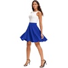 image:imageStelle Womens Knee Length Flared Skirt for Casual Office Travel WearCobalt Blue