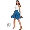 image:imageStelle Womens Knee Length Flared Skirt for Casual Office Travel WearElectric Blue