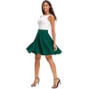 image:imageStelle Womens Knee Length Flared Skirt for Casual Office Travel WearGreen
