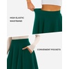 image:imageStelle Womens Knee Length Flared Skirt for Casual Office Travel WearGreen