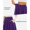 image:imageStelle Womens Knee Length Flared Skirt for Casual Office Travel WearPurple
