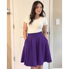 image:imageStelle Womens Knee Length Flared Skirt for Casual Office Travel WearPurple