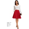 image:imageStelle Womens Knee Length Flared Skirt for Casual Office Travel WearRed