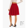 image:imageStelle Womens Knee Length Flared Skirt for Casual Office Travel WearRed