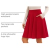 image:imageStelle Womens Knee Length Flared Skirt for Casual Office Travel WearRed