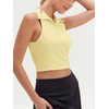 image:imageStelle Womens Sleeveless Golf Polo Shirt UPF50 Quick Dry Cropped Tank TopLemon Butter