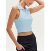image:imageStelle Womens Sleeveless Golf Polo Shirt UPF50 Quick Dry Cropped Tank TopLight Blue