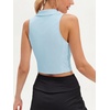 image:imageStelle Womens Sleeveless Golf Polo Shirt UPF50 Quick Dry Cropped Tank TopLight Blue