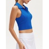 image:imageStelle Womens Sleeveless Golf Polo Shirt UPF50 Quick Dry Cropped Tank TopSapphire