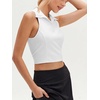 image:imageStelle Womens Sleeveless Golf Polo Shirt UPF50 Quick Dry Cropped Tank TopWhite