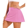 image:imageStelle Womens Tennis Golf Skirts High Waisted Athletic Skorts with PocketsCotton Candy
