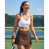 image:imageStelle Womens Tennis Golf Skirts High Waisted Athletic Skorts with PocketsEspresso