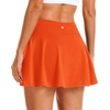 image:imageStelle Womens Tennis Golf Skirts High Waisted Athletic Skorts with PocketsOrange