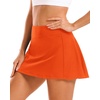 image:imageStelle Womens Tennis Golf Skirts High Waisted Athletic Skorts with PocketsOrange