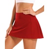 image:imageStelle Womens Tennis Golf Skirts High Waisted Athletic Skorts with PocketsRed