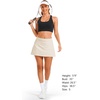 image:imageStelle Womens Tennis Golf Skirts High Waisted Athletic Skorts with PocketsWhite Beige