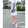 image:imageStelle Womens Tiered Ruffle Tennis Athletic Skirts with Built in ShortsBallet Pink