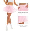 image:imageStelle Womens Tiered Ruffle Tennis Athletic Skirts with Built in ShortsBallet Pink