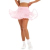 image:imageStelle Womens Tiered Ruffle Tennis Athletic Skirts with Built in ShortsBallet Pink