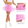 image:imageStelle Womens Tiered Ruffle Tennis Athletic Skirts with Built in ShortsCotton Candy