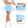 image:imageStelle Womens Tiered Ruffle Tennis Athletic Skirts with Built in ShortsLight Blue