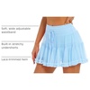 image:imageStelle Womens Tiered Ruffle Tennis Athletic Skirts with Built in ShortsLight Blue